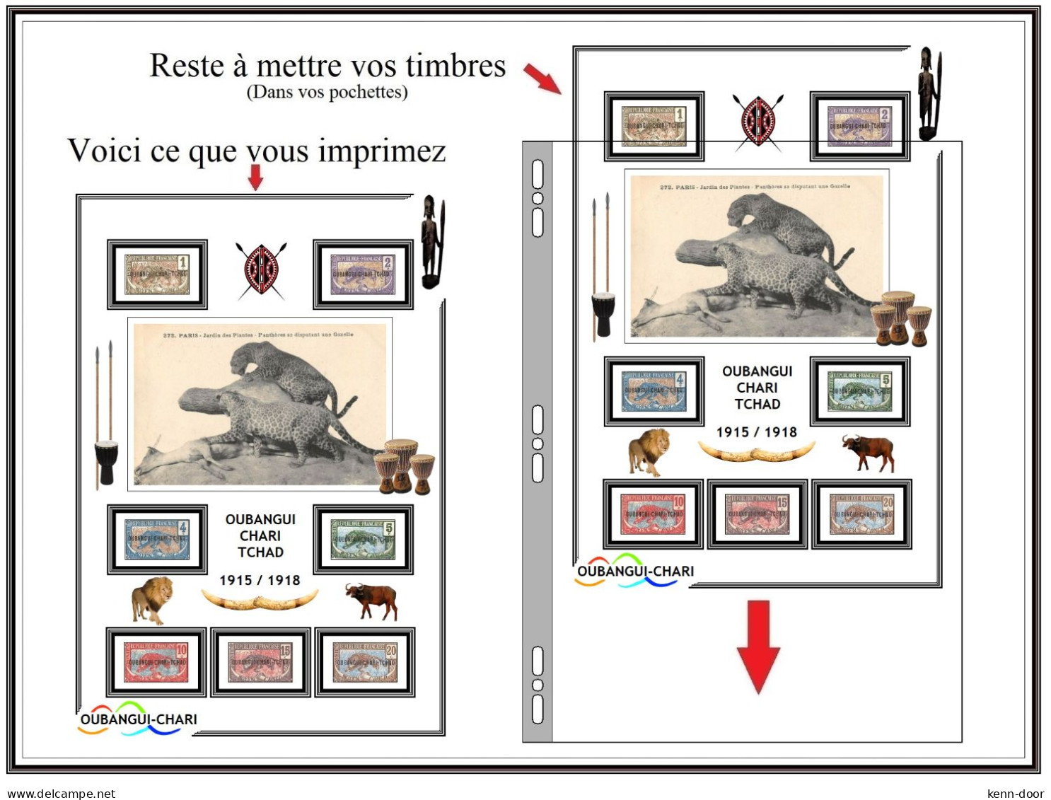 OUBANGUI CHARI  Album De Timbres à Imprimer  EDITION 2023 - Autres & Non Classés