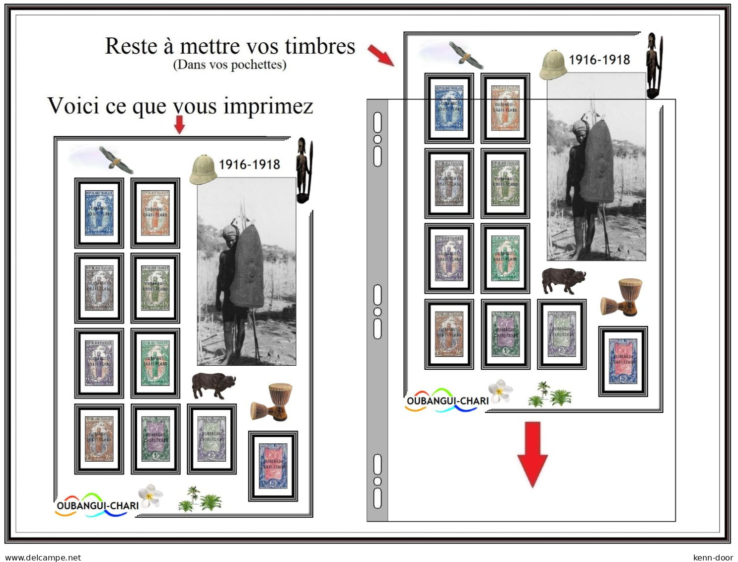 OUBANGUI CHARI  Album De Timbres à Imprimer  EDITION 2023 - Sonstige & Ohne Zuordnung