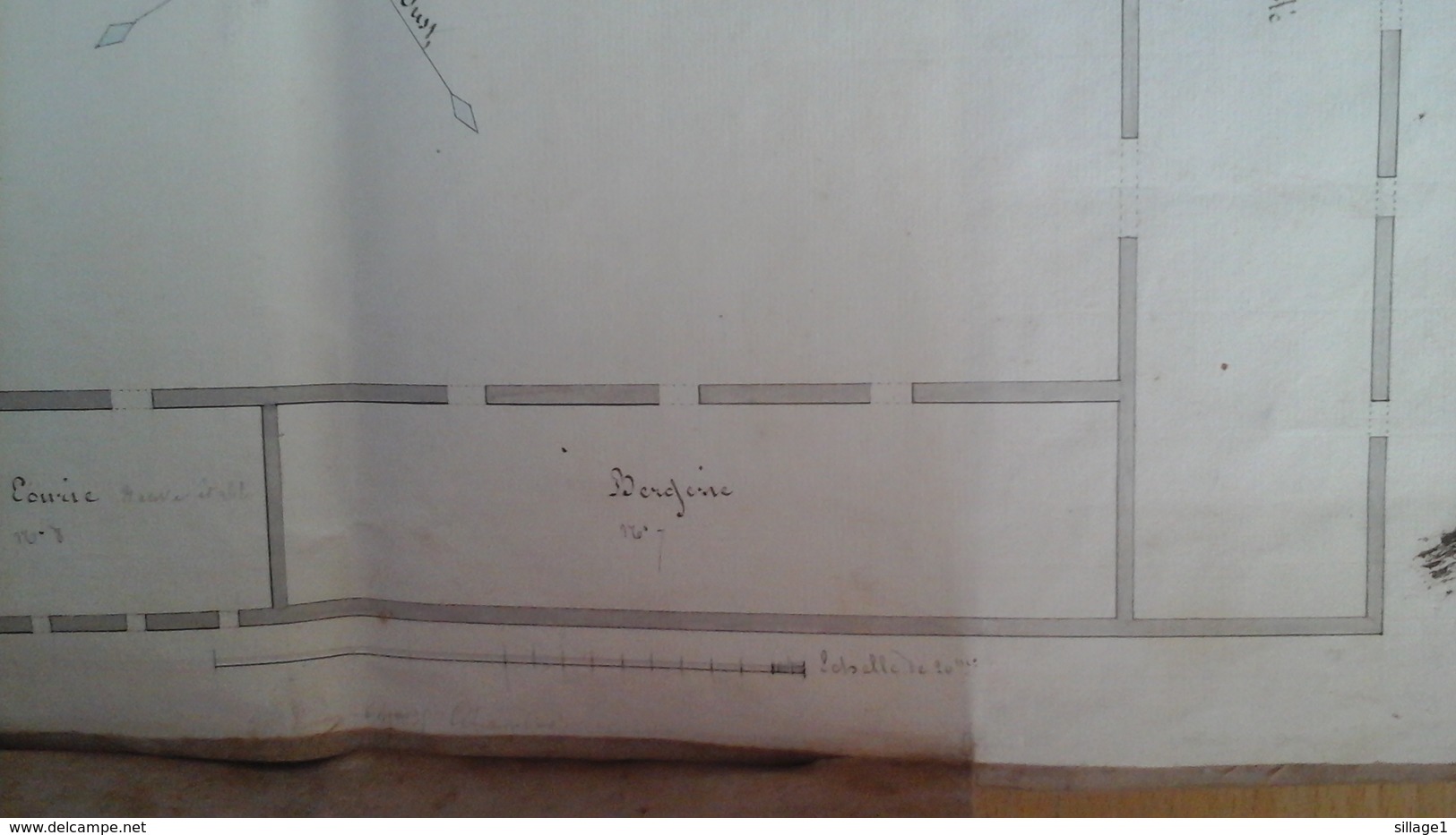 Mâcon - Saône et Loire - Plans entoilés de la Ferme de Chauqueuse