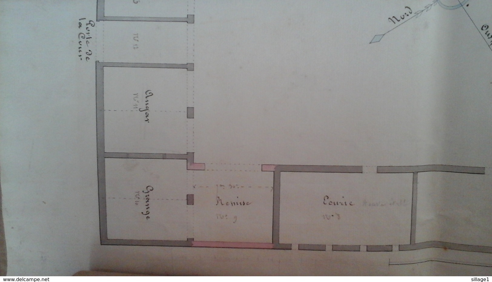 Mâcon - Saône et Loire - Plans entoilés de la Ferme de Chauqueuse