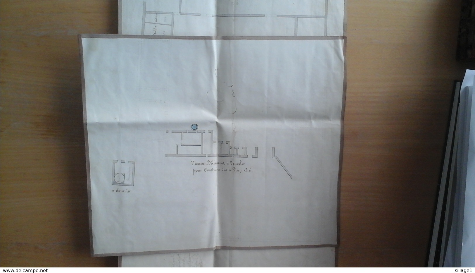 Mâcon - Saône et Loire - Plans entoilés de la Ferme de Chauqueuse