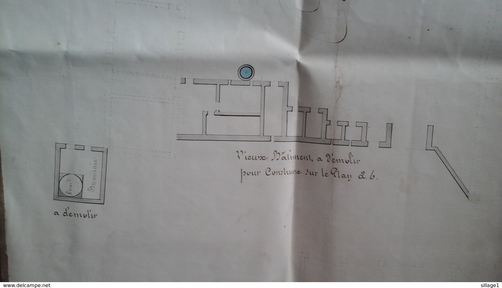 Mâcon - Saône et Loire - Plans entoilés de la Ferme de Chauqueuse