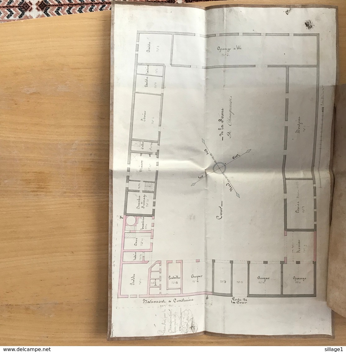 Mâcon - Saône et Loire - Plans entoilés de la Ferme de Chauqueuse