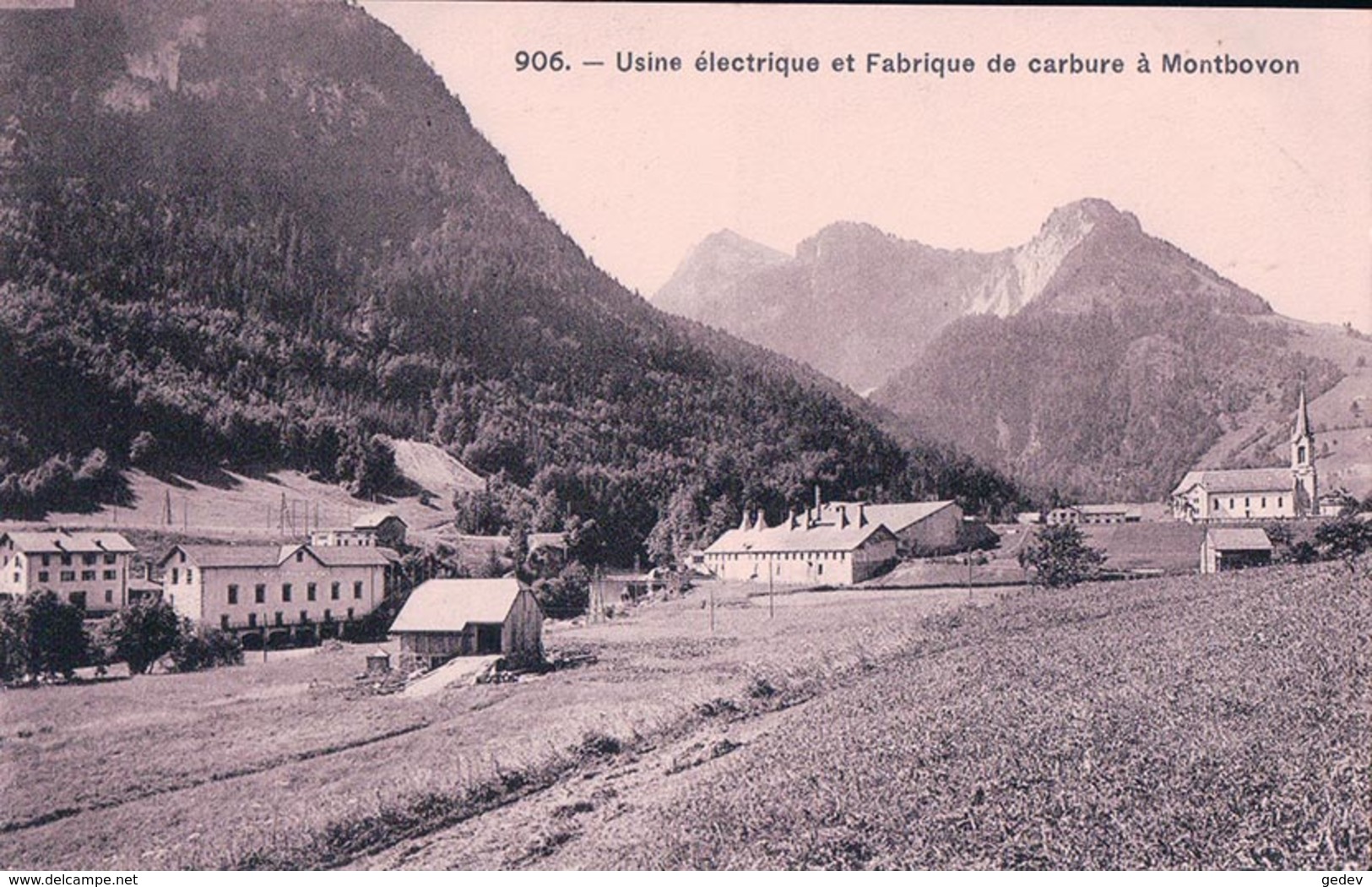 Montbovon FR, Usine électrique Et Fabrique De Carbure (906) - Montbovon