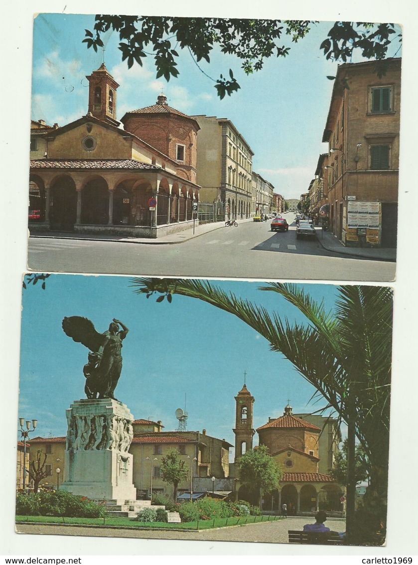 2 CARTOLINE - EMPOLI PIAZZA DELLA VITTORIA + SANTUARIO MADONNA DEL POZZO - NV FG - Empoli