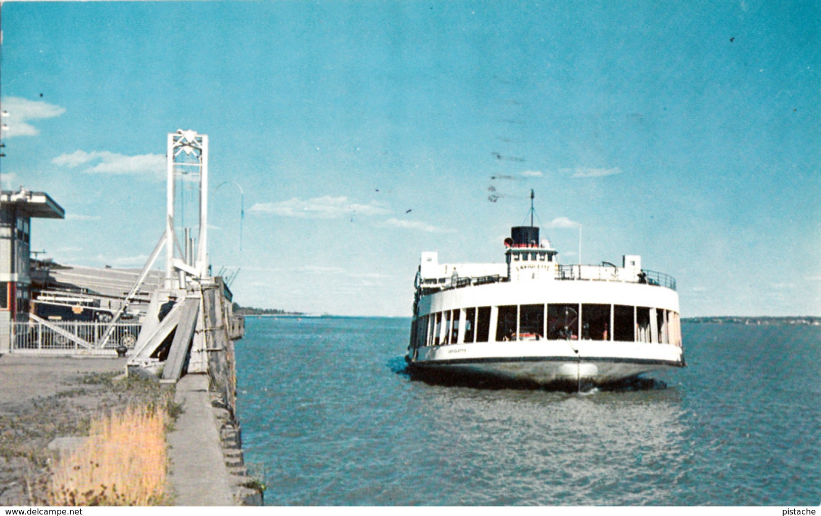 Trois-Rivières Sainte-Angèle - Ferry Traversier Boat Bateau - Mauricie - Pont Duplessis Bridge - Written 1962 - 2 Scans - Trois-Rivières