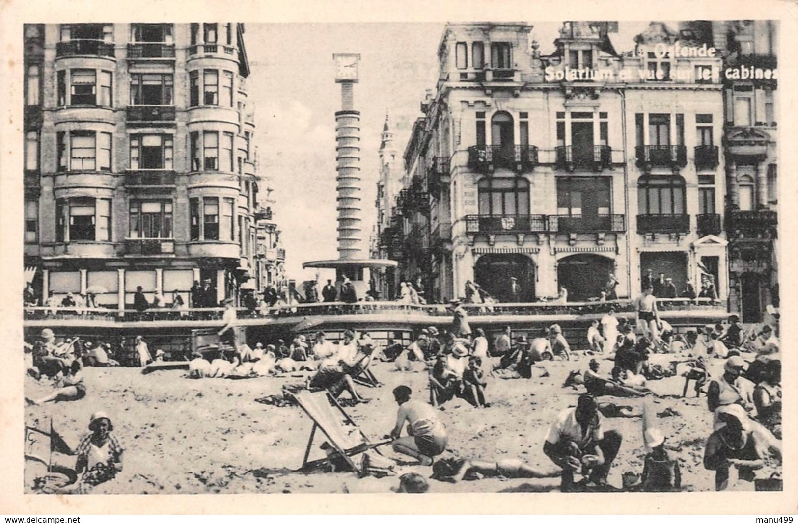 Ostende - Solarium Et Vue Sur Les Cabines En 1938 - Oostende