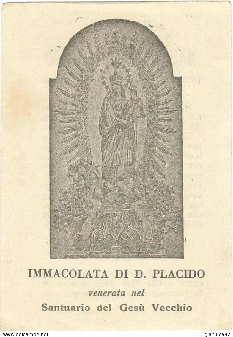 Lotto n. 4 Santini Immacolata di D. Placido Santuario Gesù Vecchio Napoli con Novena (820-821, 823-824)