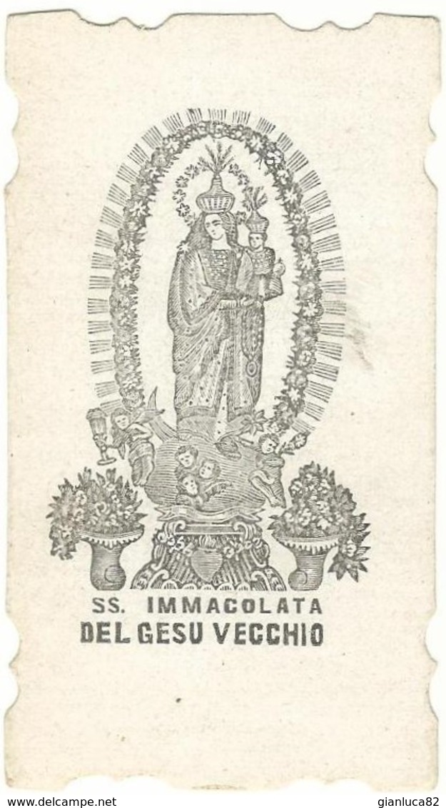 Lotto N. 2 Santini Fustellati Immacolata Di D. Placido Santuario Gesù Vecchio Napoli Con Memorale E Novena (822-825) - Images Religieuses