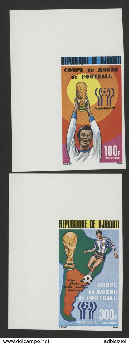 DJIBOUTI POSTE AERIENNE N° 121 Et 122,  2 TIMBRES NON DENTELES COUPE DU MONDE DE FOOTBALL 1978 TB - 1978 – Argentine