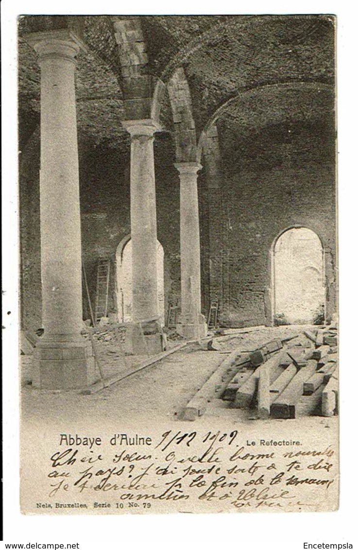 CPA-Carte Postale-Belgique- Thuin Ruine De L'abbaye D'Aulne-Le Réfectoire-1909 VM13337 - Thuin