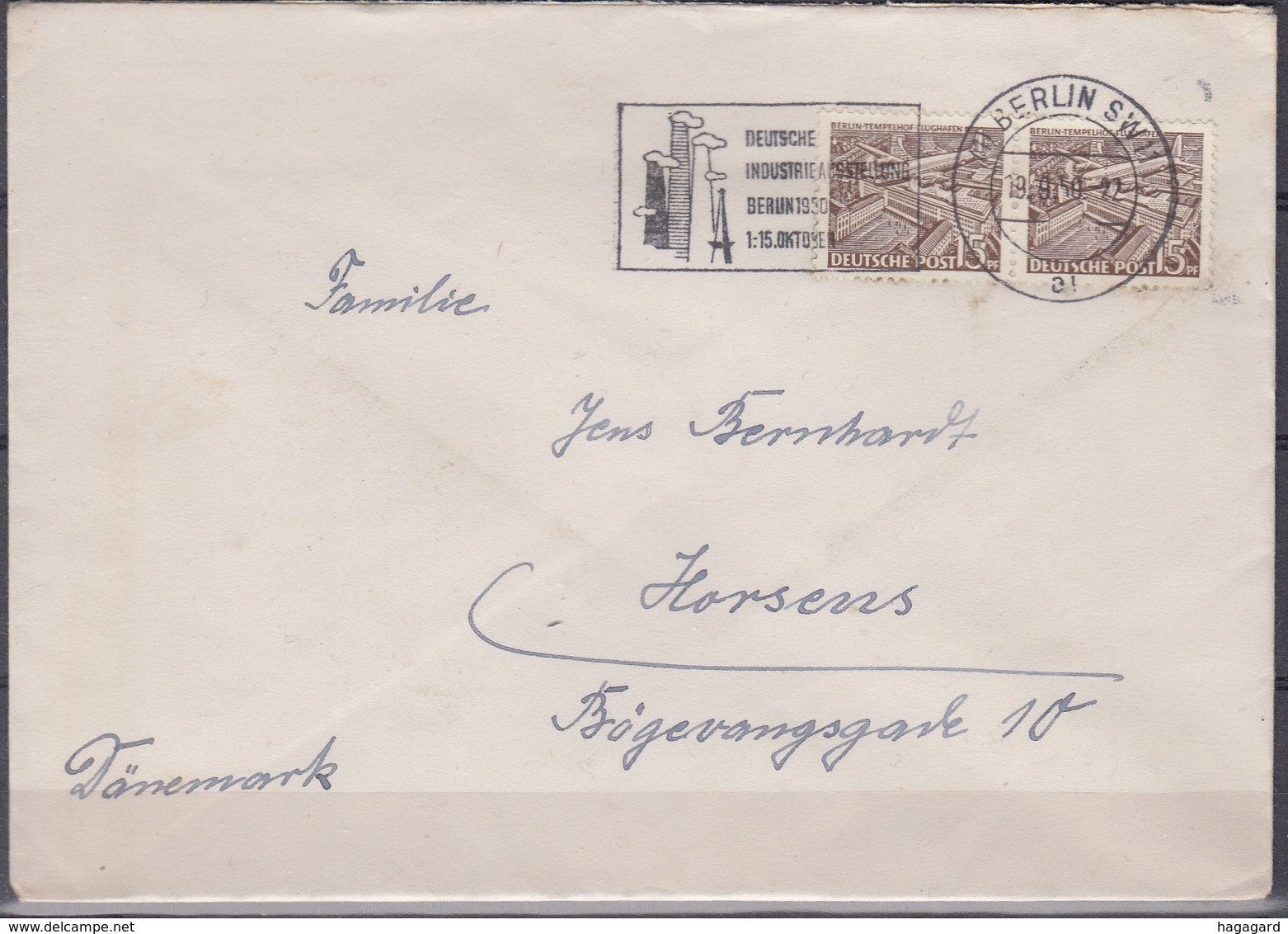 +F1123. Berlin 1950. Used Cover.Michel 2 X 48. - Storia Postale