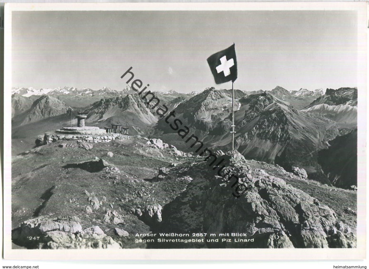 Aroser Weisshorn - Foto-Ansichtskarte 50 Jahre - Verlag A. Schiess Churwalden - Churwalden