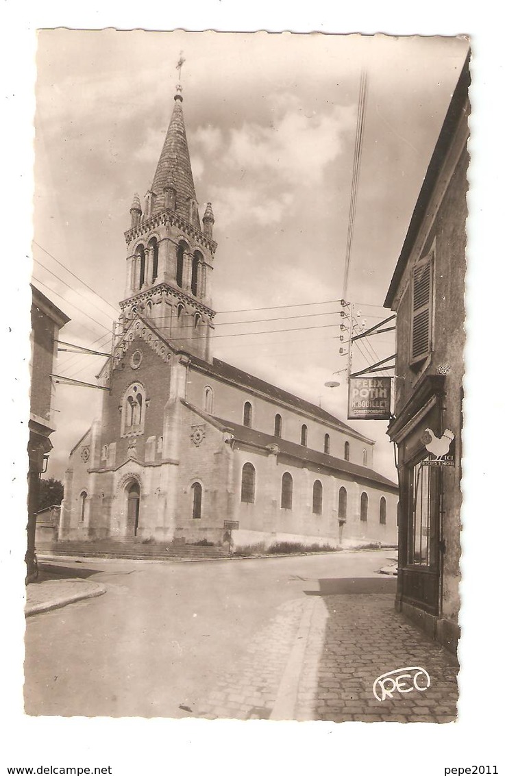 CPA 18 SAINT FLORENT SUR CHER L'Eglise Eglise Magasin Enseigne  Félix Potin Correspondant M Bouillet Peu Commune - Saint-Florent-sur-Cher