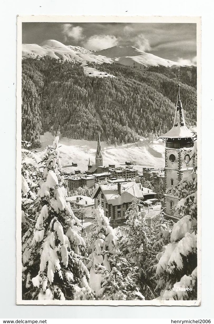 Suisse Grisons Wintermorgen In Davos Platz 1959 - Davos