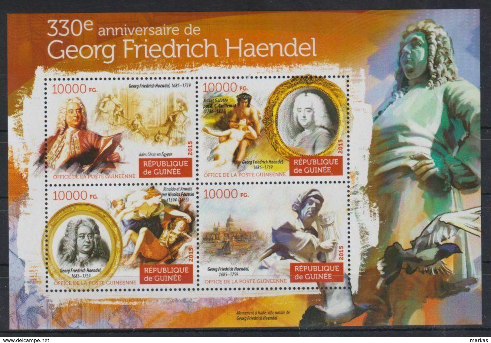 T745. Guinea - MNH - 2015 - Famous People - Haendel - Sonstige & Ohne Zuordnung