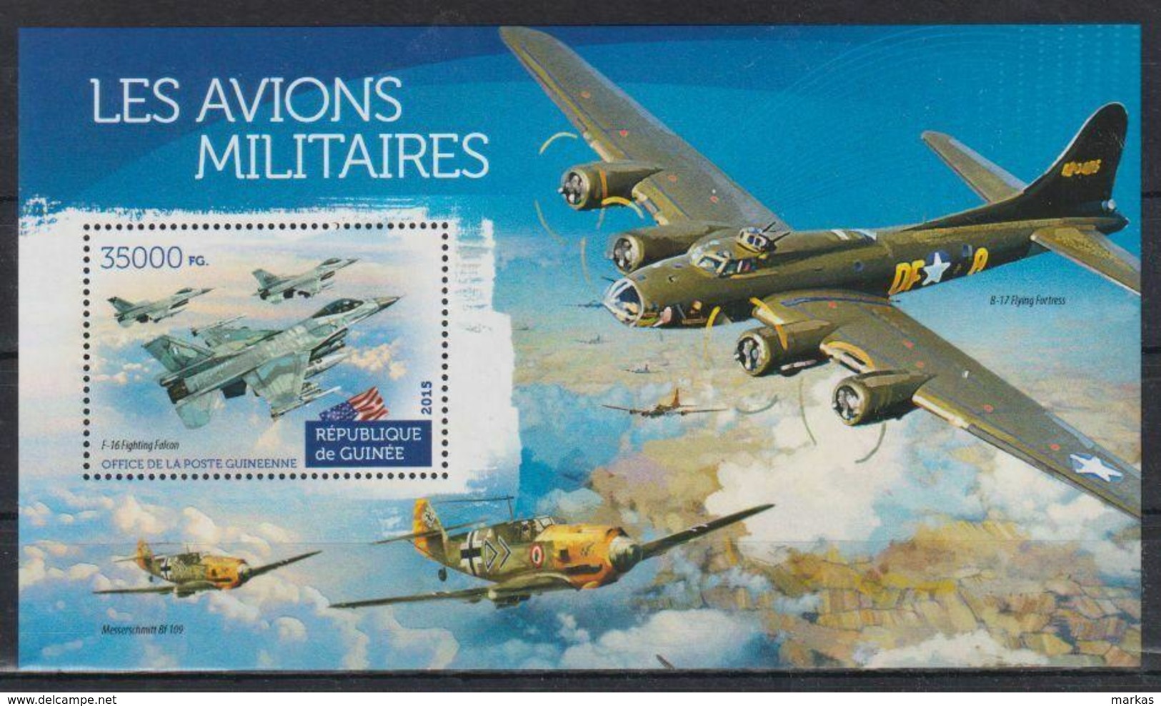 T745. Guinea - MNH - 2015 - Military - Transport - Airplanes - Bl. - Militaria