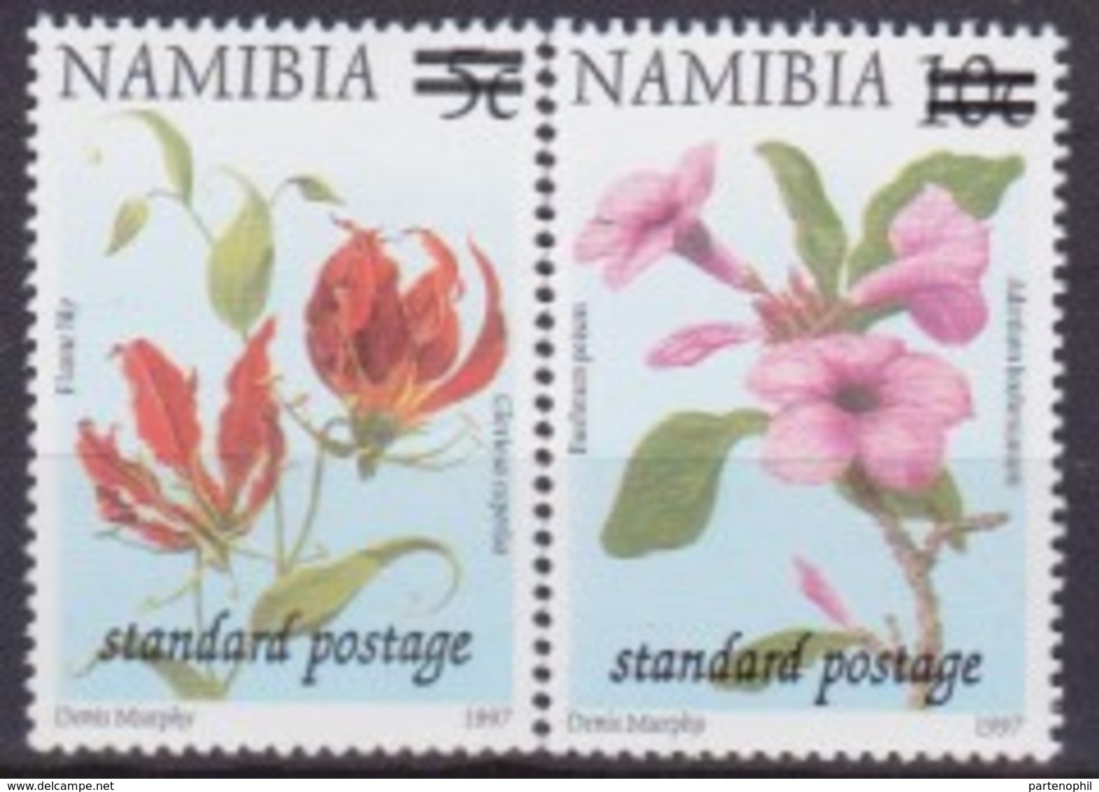 Namibia Flowers Fiori  Set MNH - Orchidées