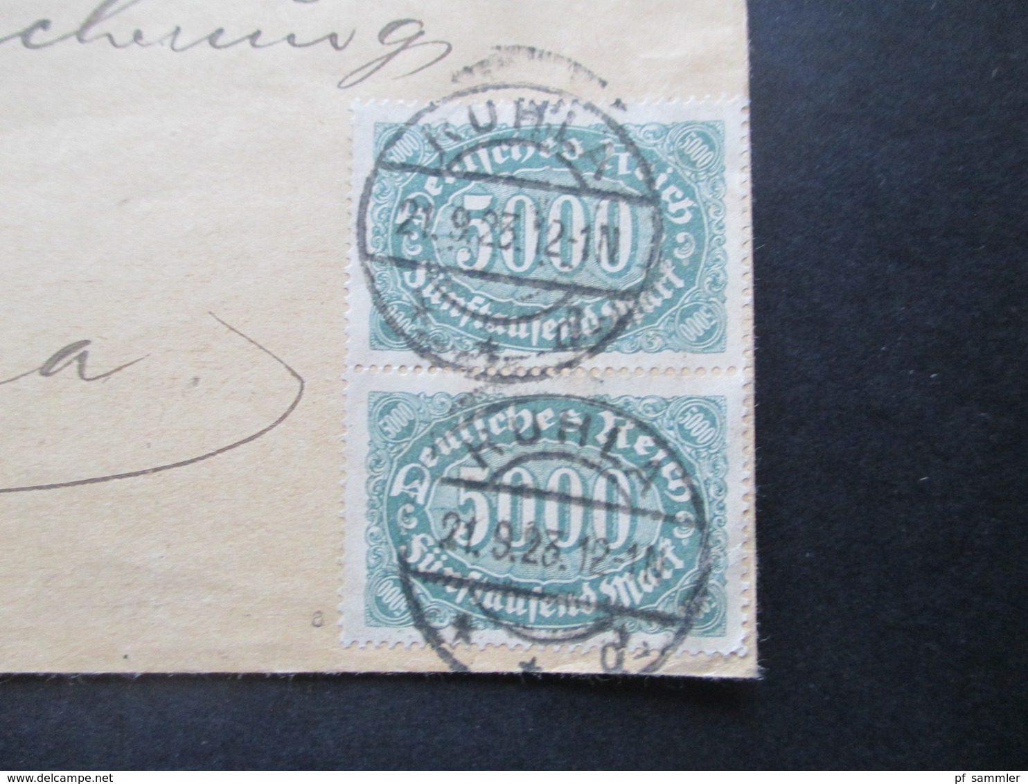 DR Infla 1923 Queroffset Nr. 254 Farbe c (5x) und Nr. 256 Farbe a (5x) MiF insgesamt 14 Marken geprüft Infla Berlin