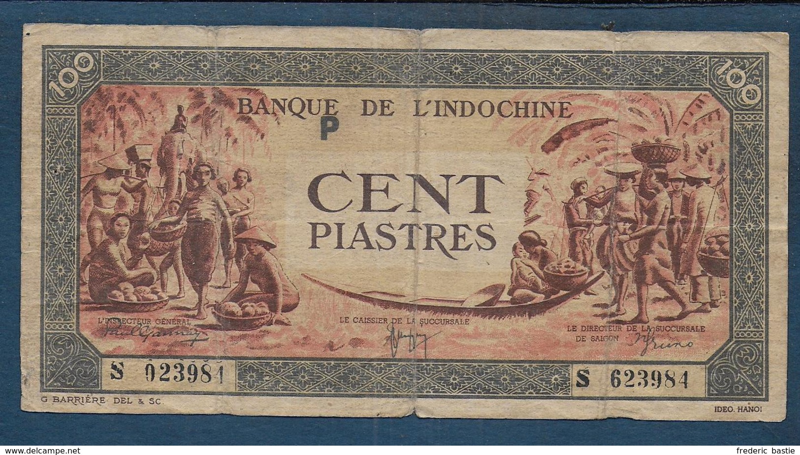 INDOCHINE - Billet  100 Piastres - Indochine