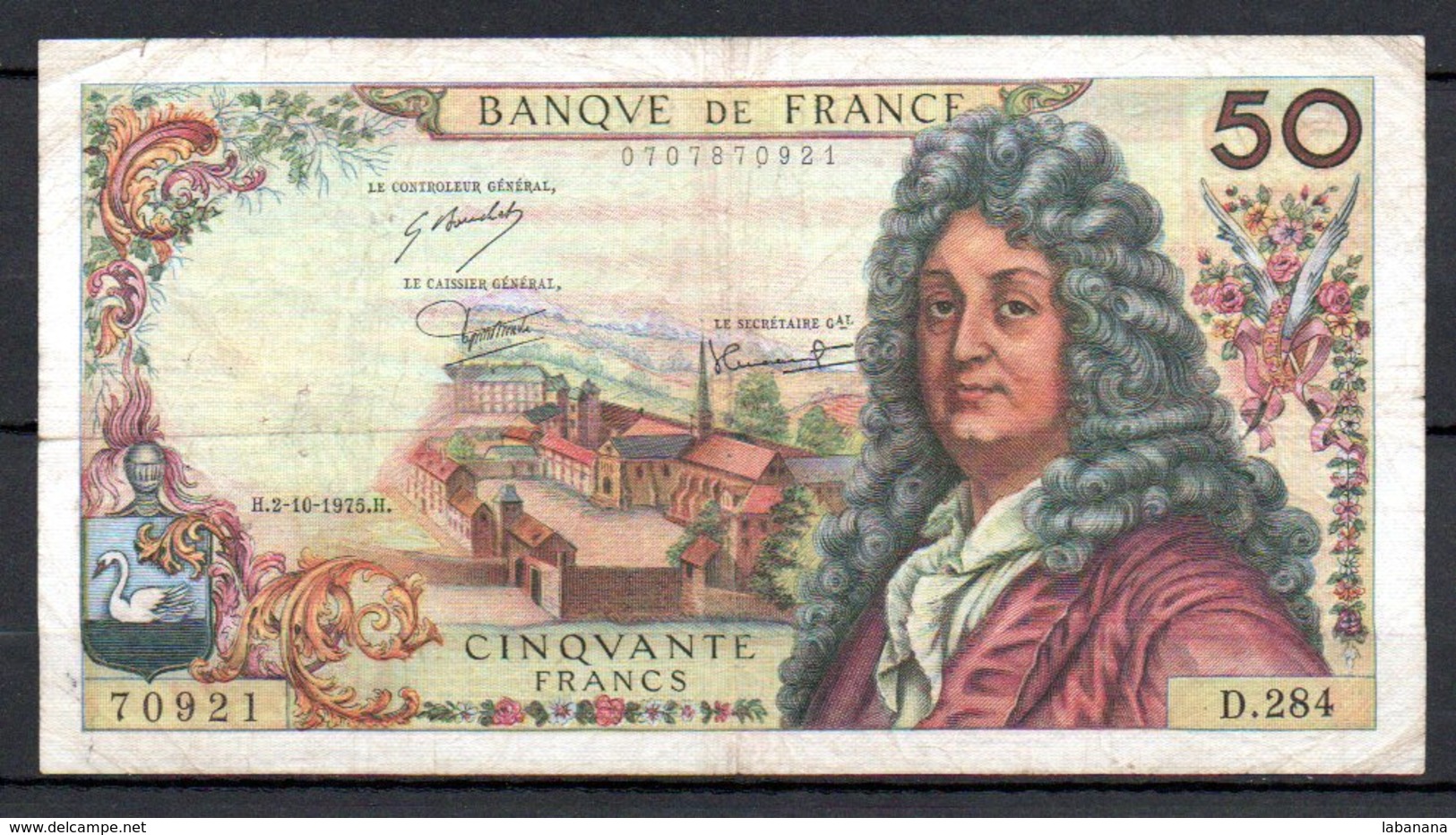 628-France Billet De 50 Francs 1975 H D284 - 50 F 1962-1976 ''Racine''