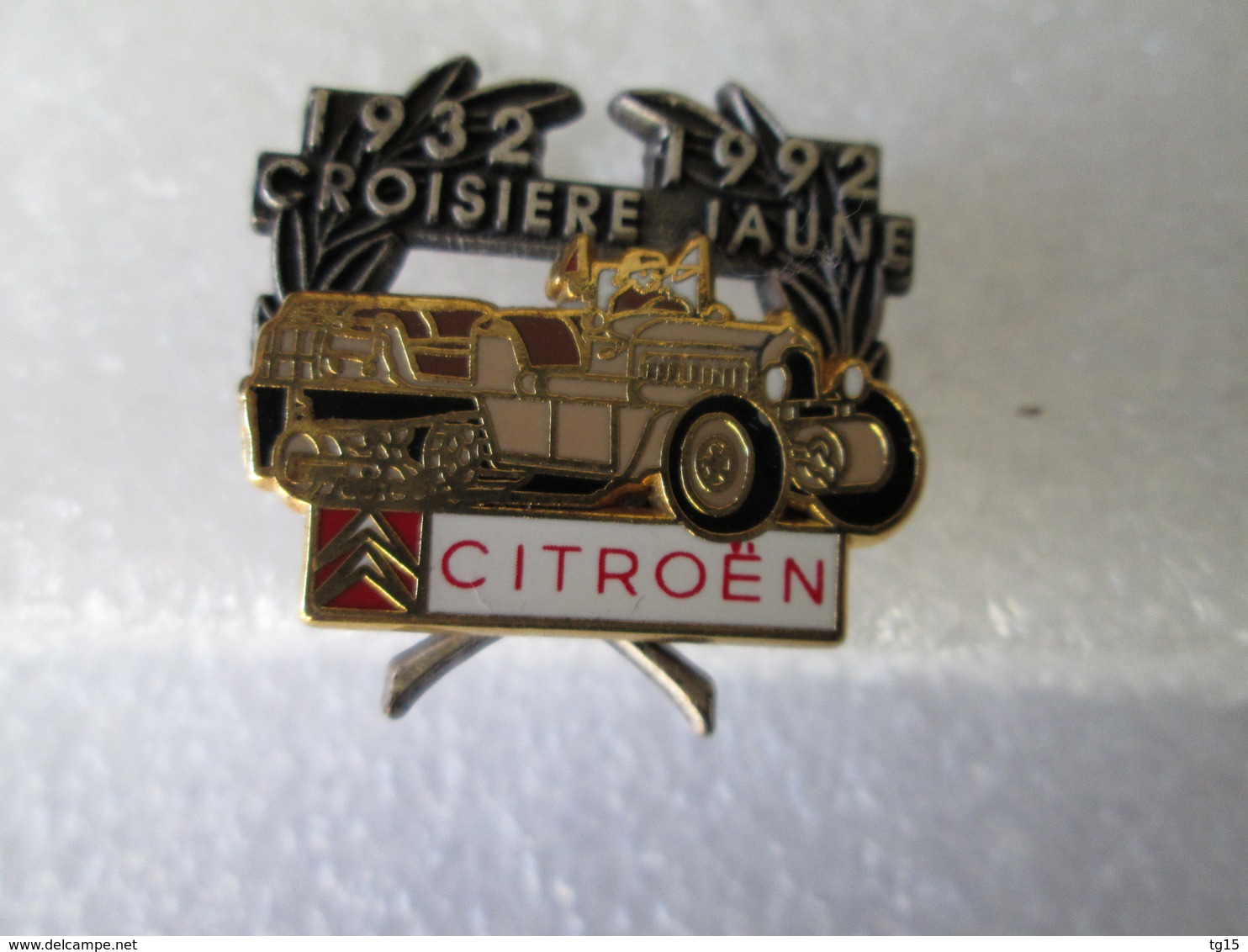 PIN'S     CITROEN  Croisiere Jaune  1932 1992  Double Moule   Arthus  Bertrand - Citroën