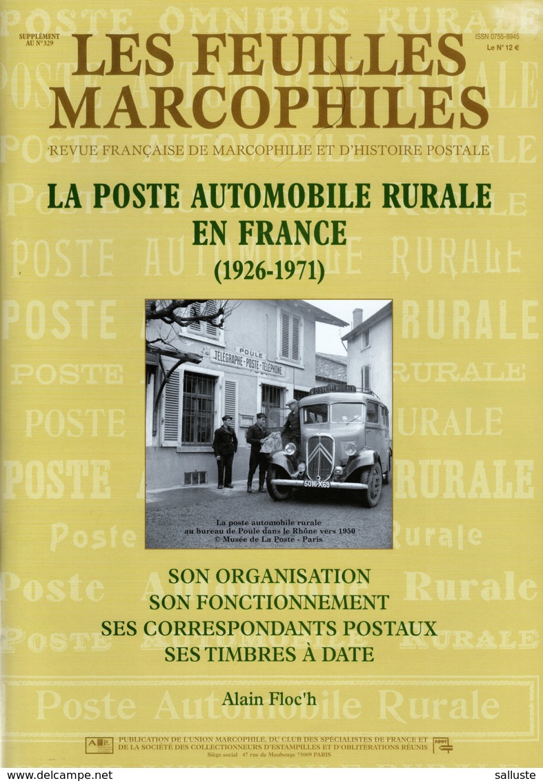 POSTE AUTOMOBILE RURALE EN FRANCE ( 1926 - 1971 ) Par Alain FLOC'H - Oblitérations