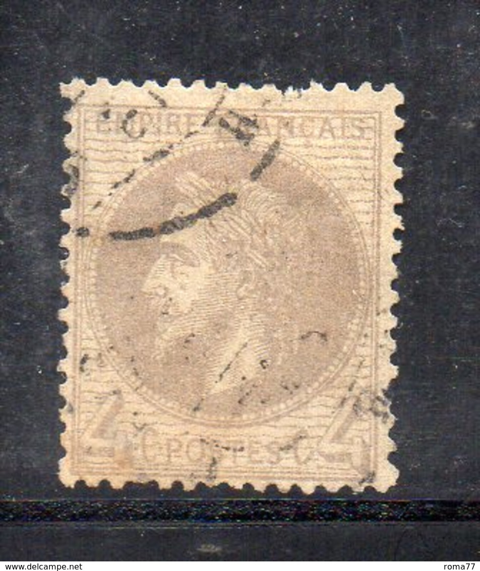 T107 - FRANCIA 1862 , Unificato N. 27  Usato  (M2200). Alloro - 1863-1870 Napoleone III Con Gli Allori