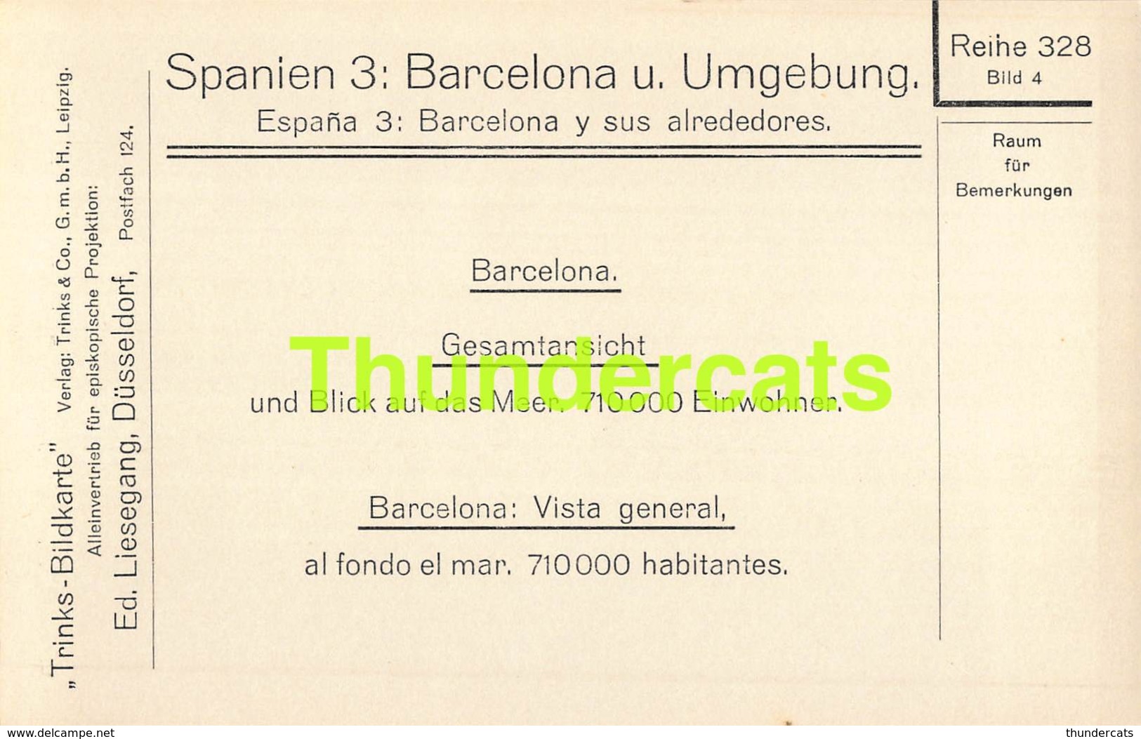 CPA CARTE DE PHOTO FOTO ESPAGNA SPAIN SPANIEN ESPAGNE BARCELONA VISTA GENERAL - Barcelona