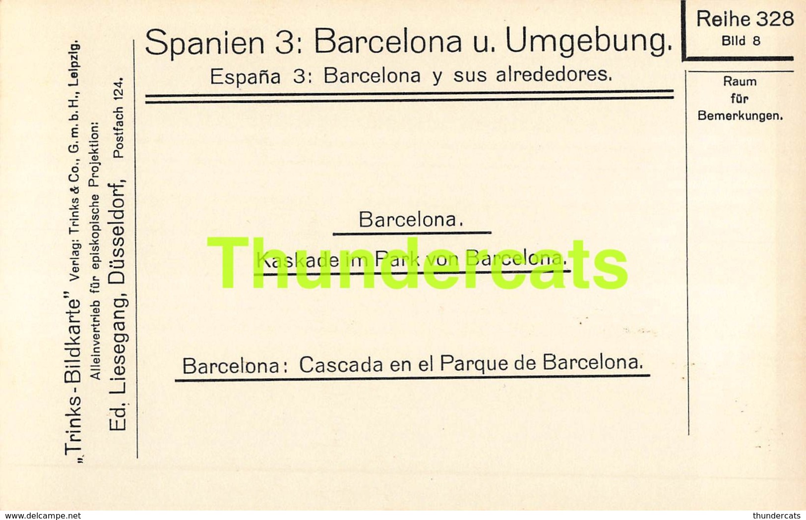 CPA CARTE DE PHOTO FOTO ESPAGNA SPAIN SPANIEN ESPAGNE BARCELONA  CASCADA EN EL PARQUE DE BARCELONA - Barcelona