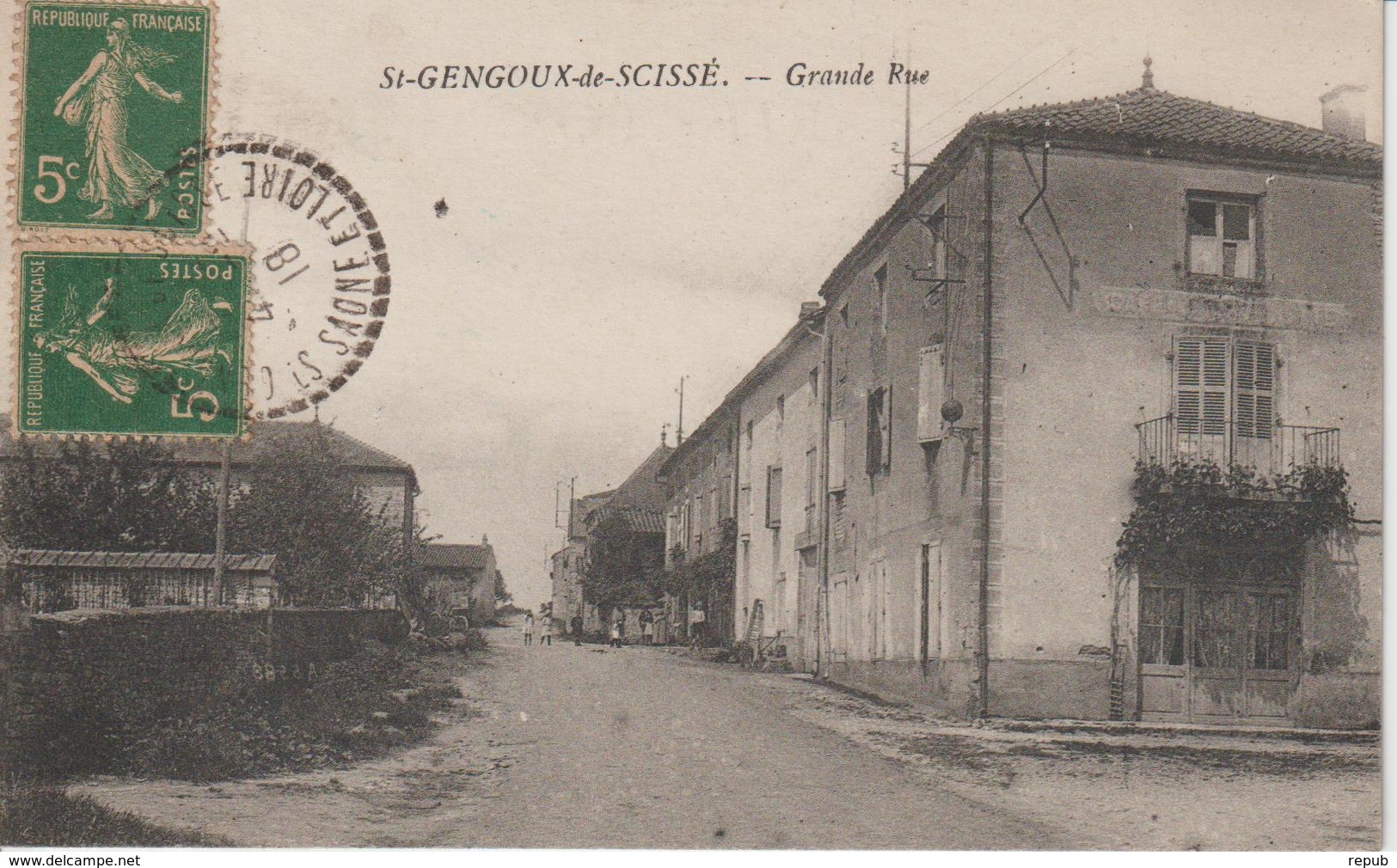 CPA Saint Gengoux De Scissé Grande Rue - Otros & Sin Clasificación
