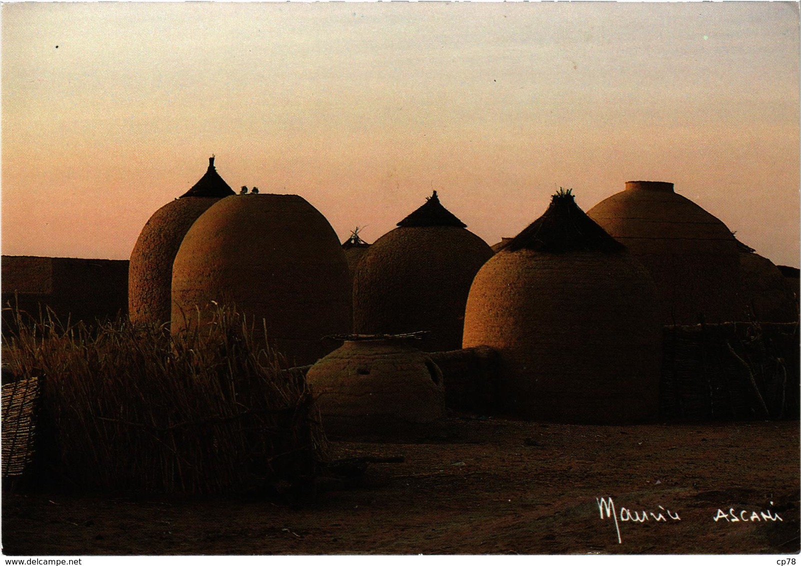 NIGER - Le Village De TEBARAM - Grenier En Banco - Rare -carte écrite Au Verso De Naimey - - Niger