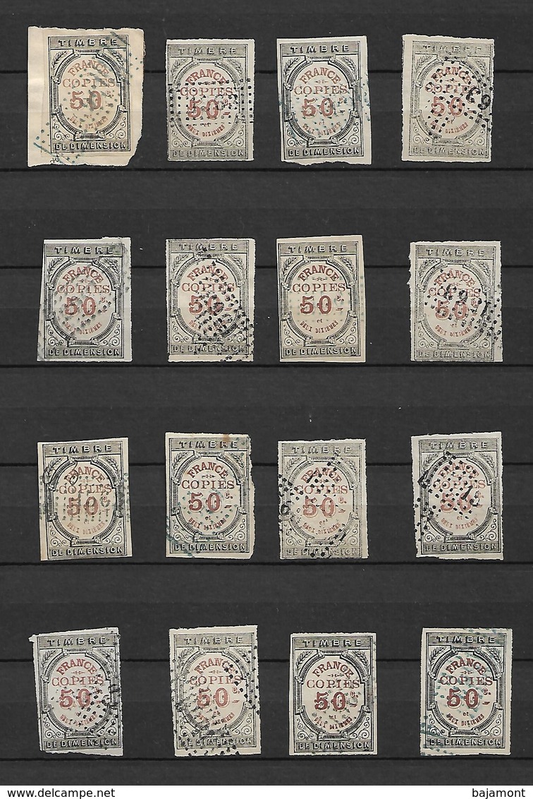 TIMBRES De FRANCE FISCAUX 16 TIMBRES - Autres & Non Classés