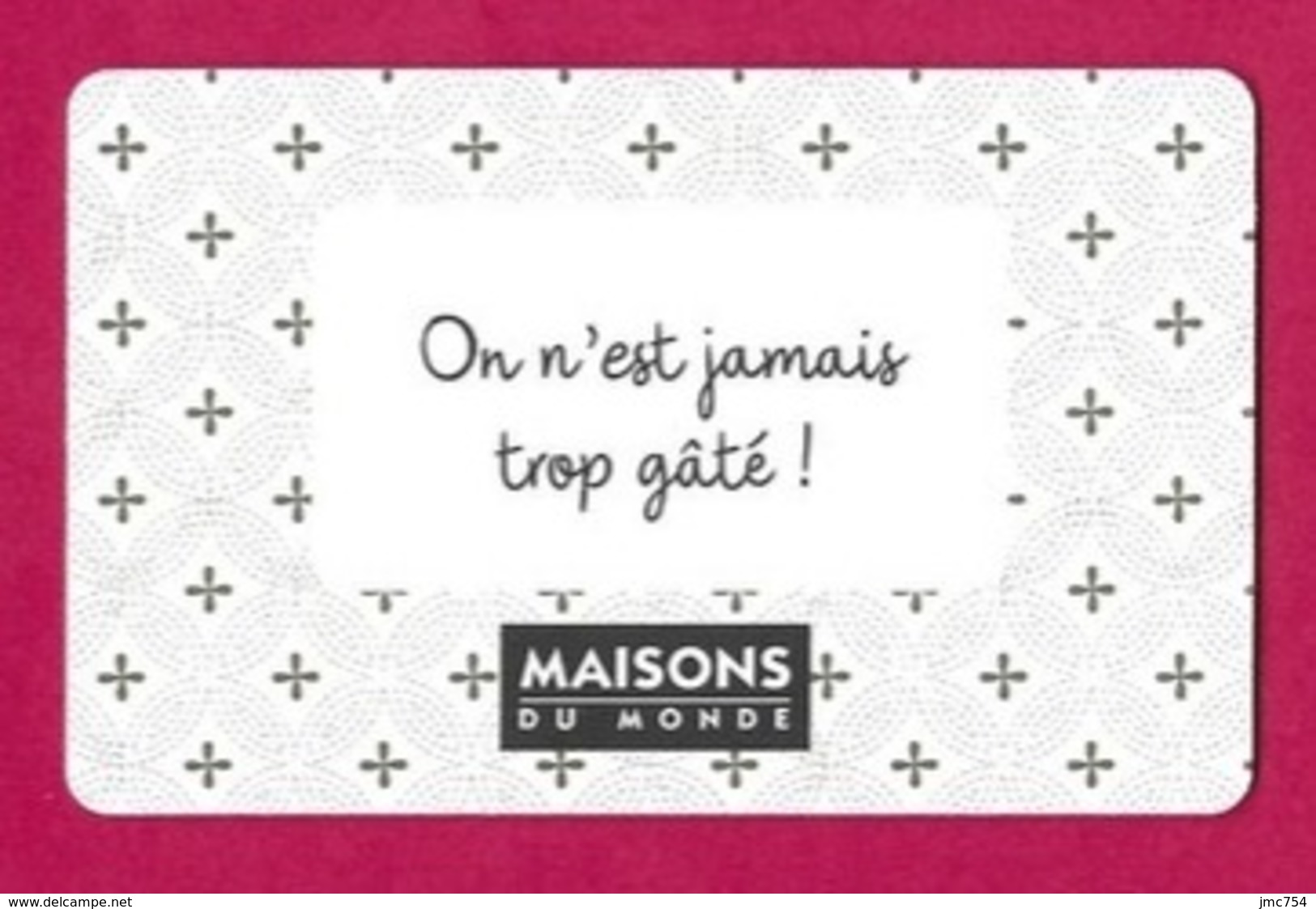 Carte Cadeau Maisons Du Monde.   Gift Card.   Geschenkkaart.   Tarjeta Regalo. - Cartes Cadeaux