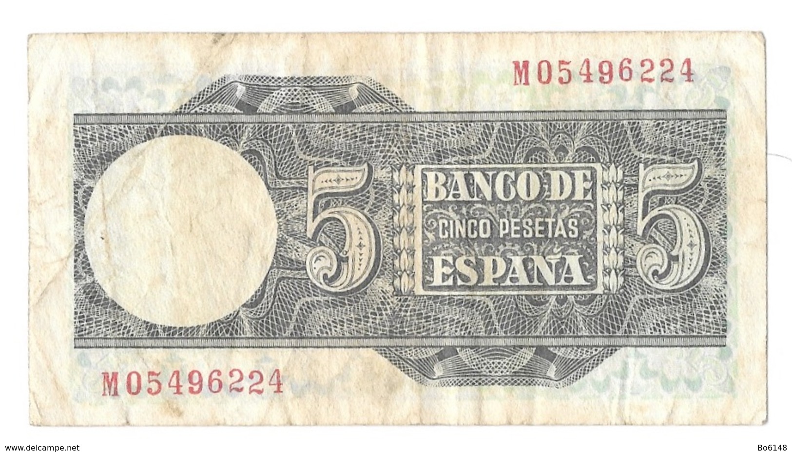 SPAGNA Banconota 5 PESETAS Banco De Espana 5/3/1948 - 5 Peseten