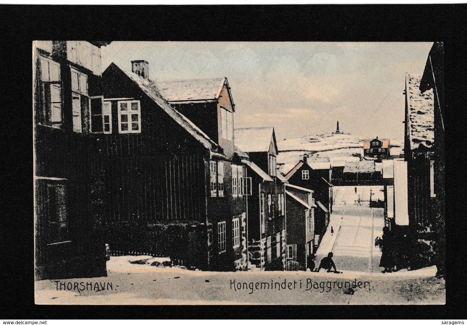 Thorshavn,Sweden-KongeminderiBaggrunden 1910s - Antique Postcard - Svezia