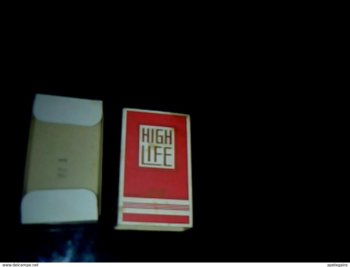 Publicité Cigarettes Paquet Vide Ancien  En Carton Marque High Life Regie Seita - Autres & Non Classés