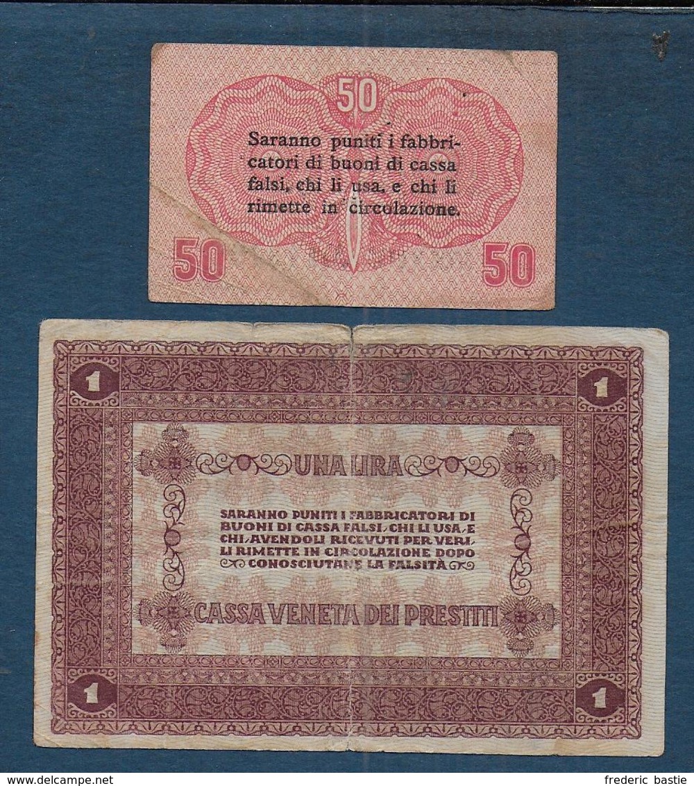 ITALIE  - 2  Billets De 1918 - Buoni Di Cassa