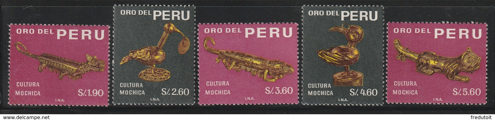 PEROU - N°491/5 ** (1968) L'or Du Pérou De Culture. - Peru