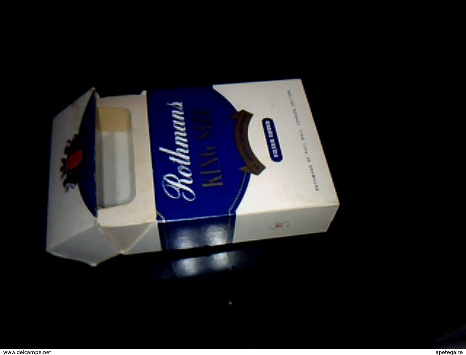 Angleterre Publicité Cigarettes Paquet Vide Ancien  En Carton Marque Rothmans King Size - Altri & Non Classificati