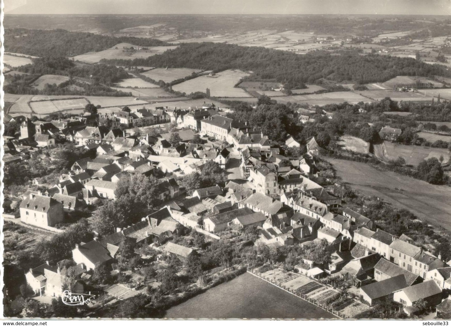 CPSM Grand Format - 64 - Lembeye - Vue Panoramique Aérienne La Rue De Conchez - Lembeye