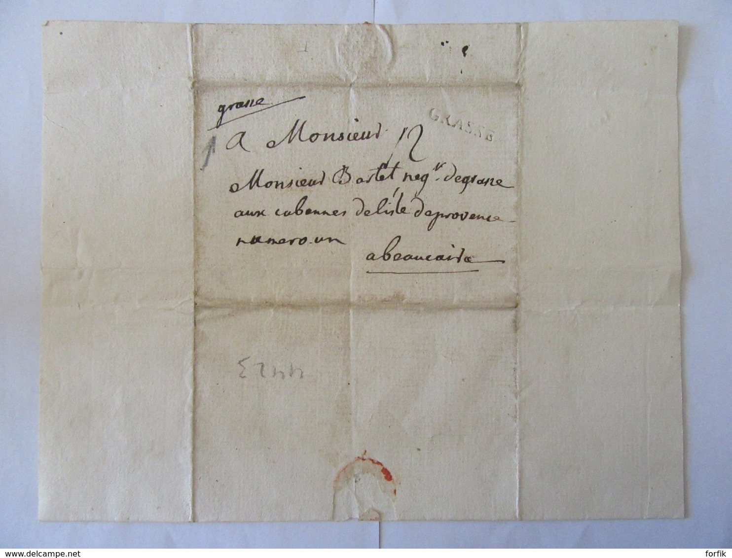 Lettre Datée Du 23 Juillet 1760 - Grasse Vers Beaucaire - Marque Linéaire GRASSE - 1701-1800: Précurseurs XVIII