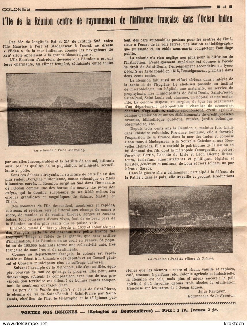 Mer & Colonies - N°263B 01.1934 - Nouméa - Ile De La Réunion -  Sauvetage - Commerce Africain à Dakar (Boirau) - 1900 - 1949