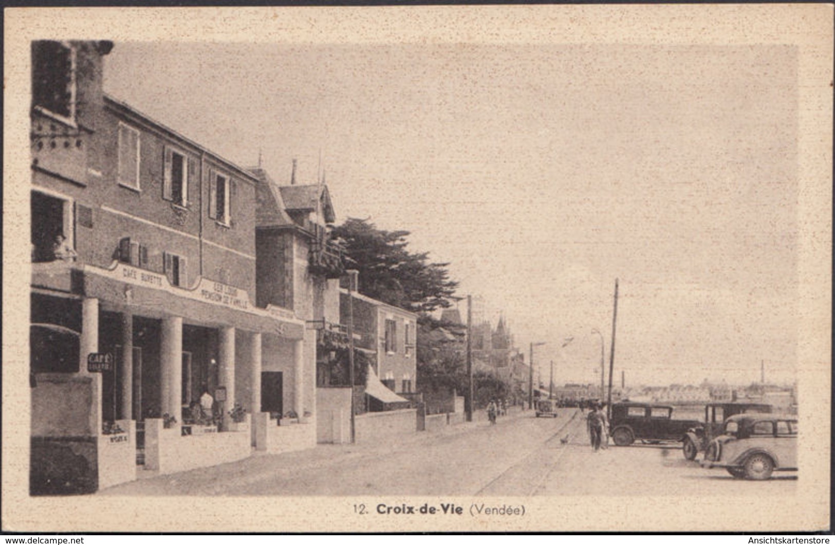 CPA Saint Gilles Croix De Vie, Café Buyette, Non Circulé - Saint Gilles Croix De Vie