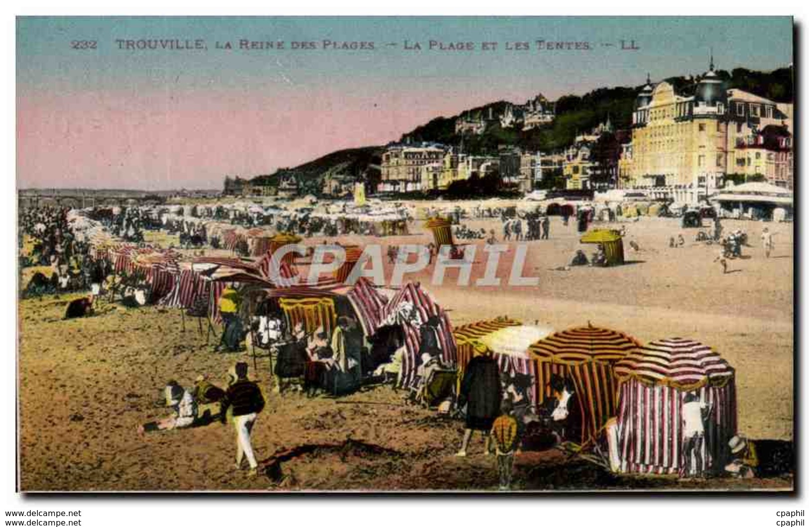 CPA Trouville La Reine Des Plages La Plage Et Les Tentes - Trouville