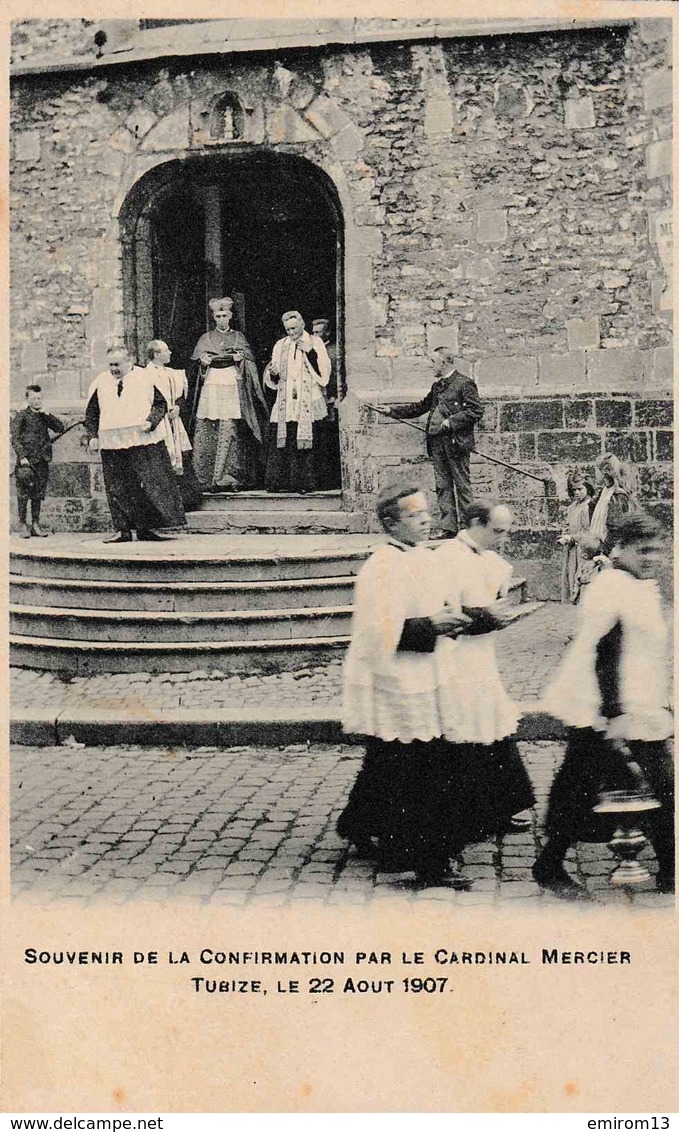 Tubize Souvenir De La Confirmation Par Le Cardinal Mercier 22 Août 1907 - Tubeke