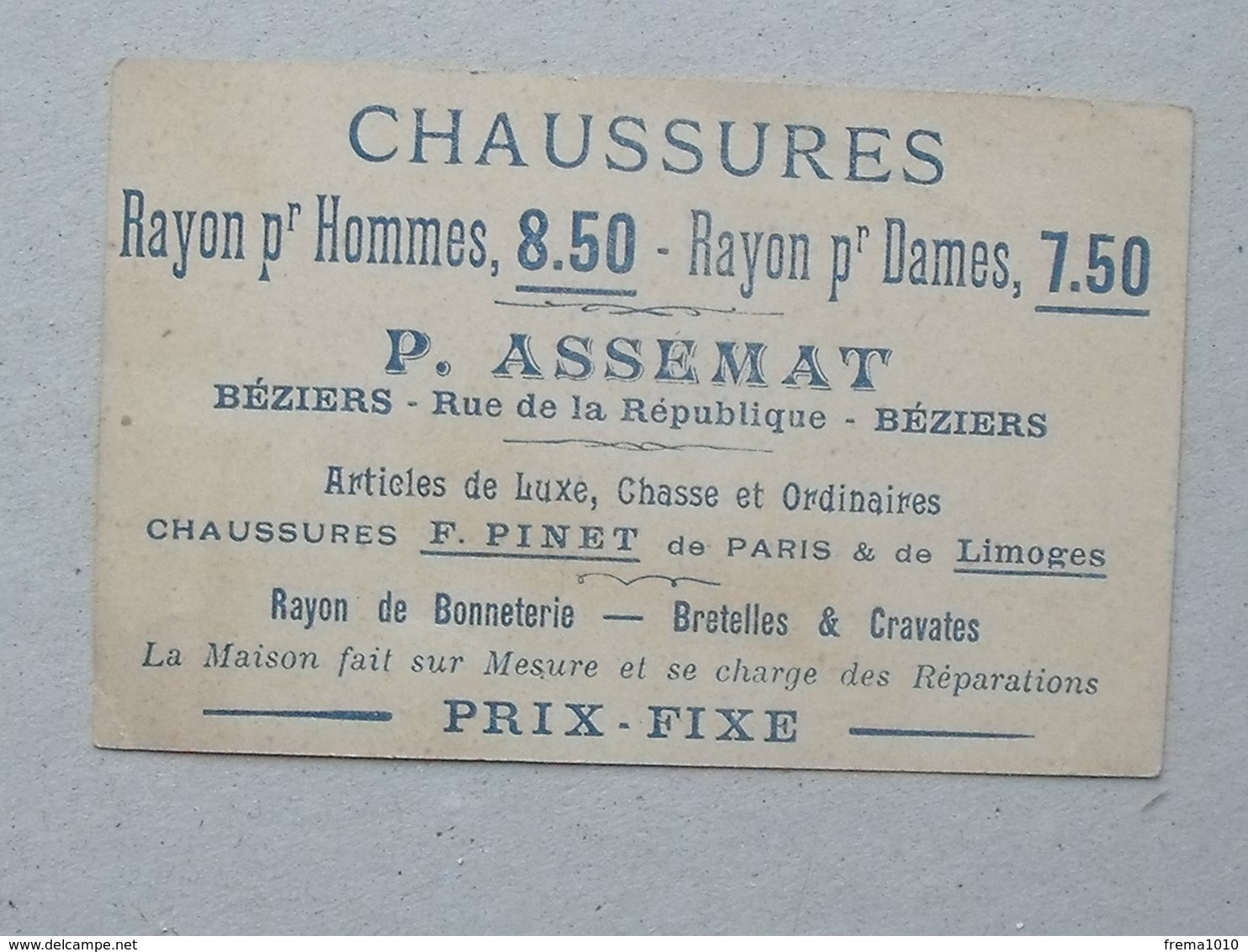 BEZIERS  CHROMO Chaussures ASSEMAT: DEVINETTE Chien Niche Enfant - Rue De La République - Luxe Chasse Et Ordinaires - Autres & Non Classés