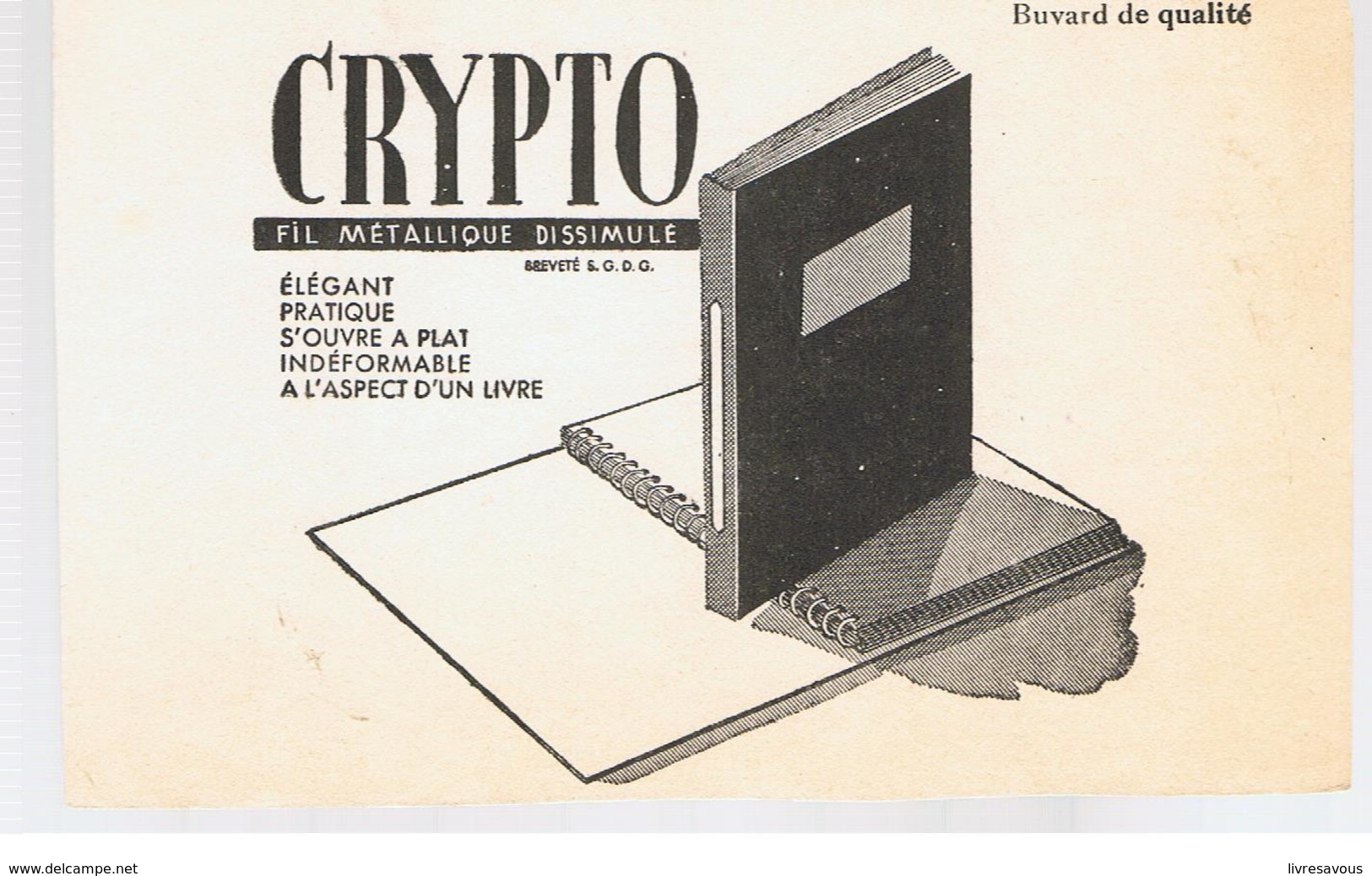 Buvard CRYPTO Film Métaliique Dissimulé - Stationeries (flat Articles)