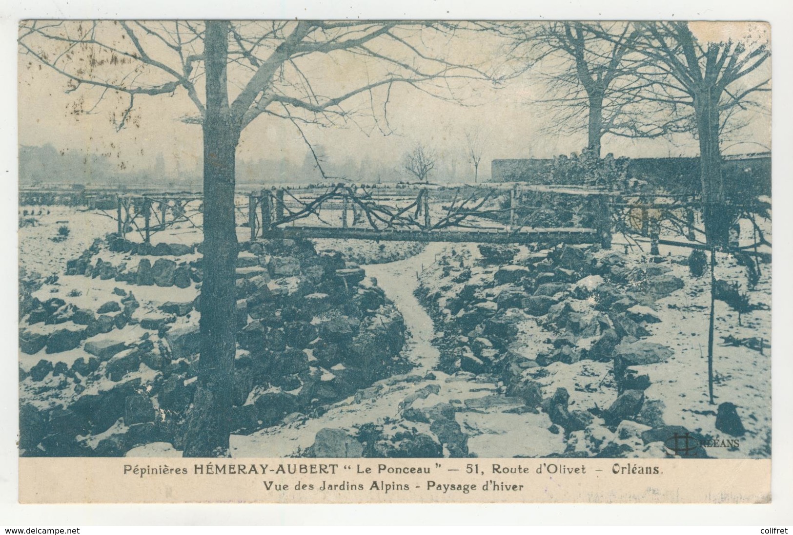 45 - Orléans - Pépiniériste Hémeray-Aubert"Le Ponceau" - Vue Des Jardins Alpins - Paysage D'Hiver - Orleans