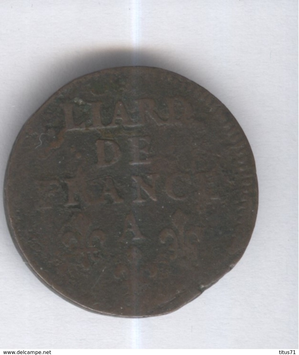 Liard France Louis XIV 1657 A - 1643-1715 Luis XIV El Rey Sol